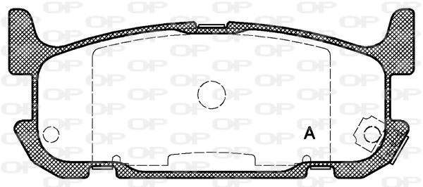 OPEN PARTS Комплект тормозных колодок, дисковый тормоз BPA0853.12